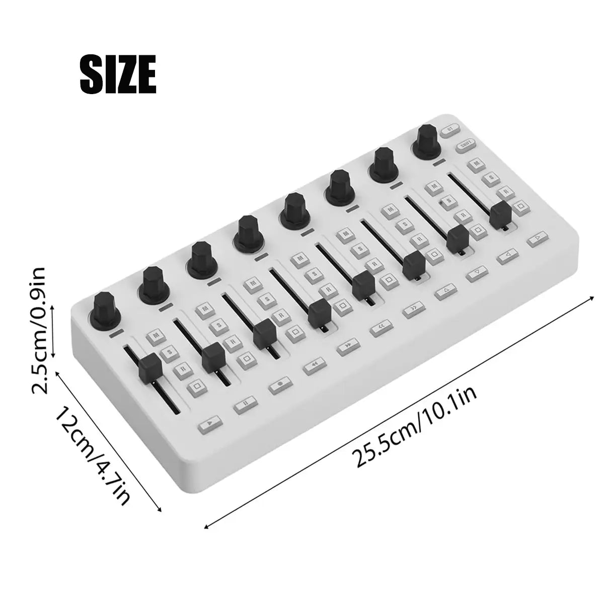 M-VAVE SMC-Mixer Wireless MIDI Controller 43 Buttons 8 Faders 8 Knobs Portable DAW Controller for Ableton/FL Studio/Cubase