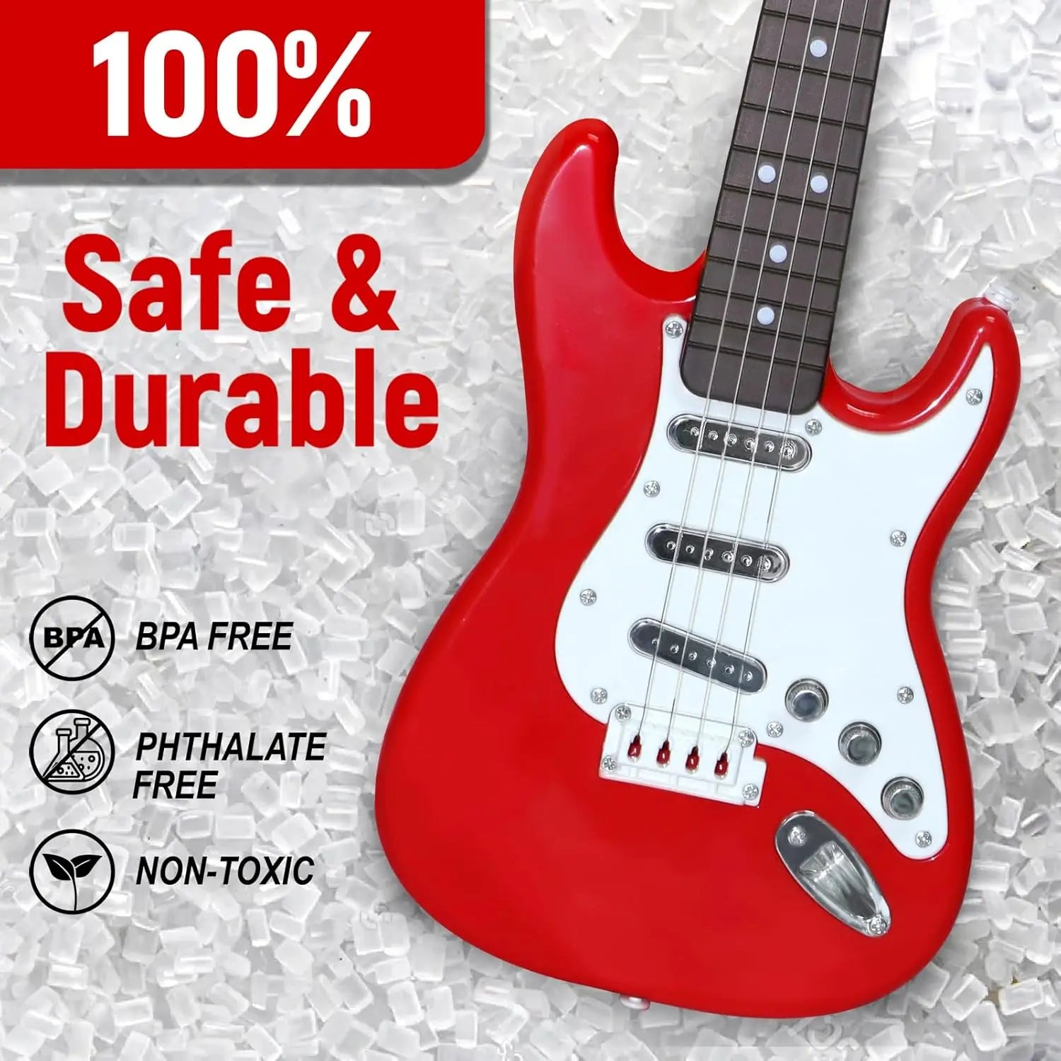 Kids Electric Guitar Toy - 4-String Multifunctional Electronic Musical Instrument Portable Children’s Guitar