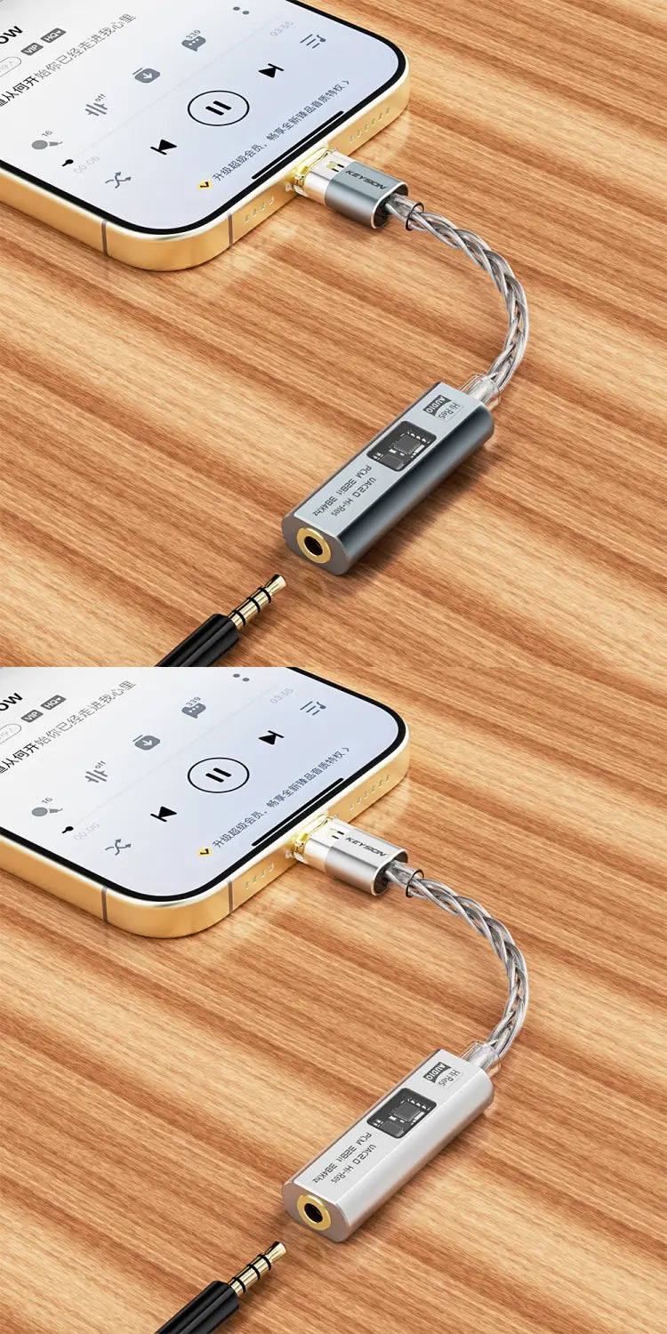 KEYSION USB C Type-C to 3.5mm DAC CX31993 MAX97220 Dual Chip Digital Audio Amplifier UAC2.0 HiFi Audio Adapter AMP 32bit 384KHz