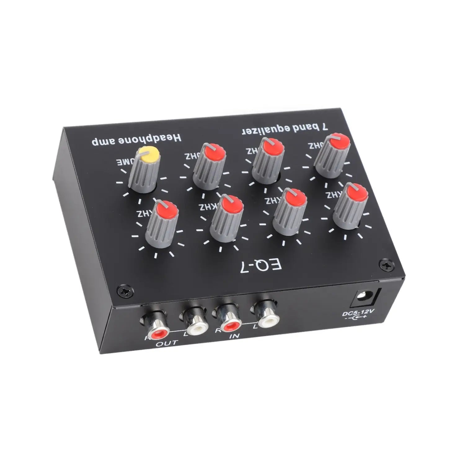 7 Band Digital Equalizer 7 Band Sound Equalizer 7 Band Sound Equalizer 12dB High Bass Adjustment Dual Channel Digital Equalizer