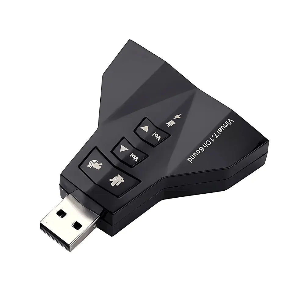 External Virtual USB SOUNDcard 7 In 1 Channel 3D Sound Audio Adapter Dual Microphone Dual Audio Interface Output Independent