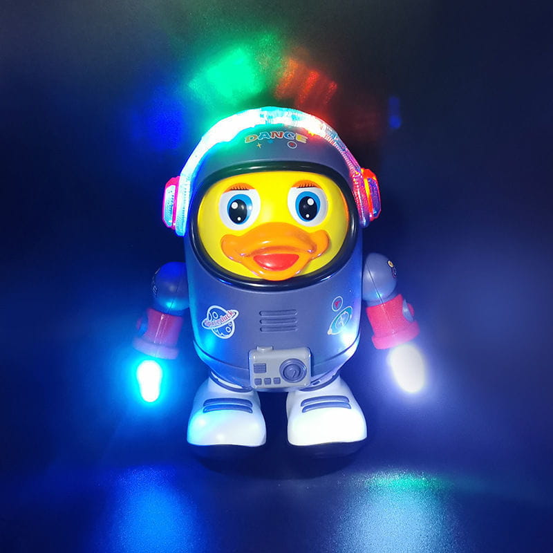 Cartoon Space Duck Dancing Astronaut Electric Dancing Colorful Flashing And Sound Musical Interactive Educational Toys Kids Gift