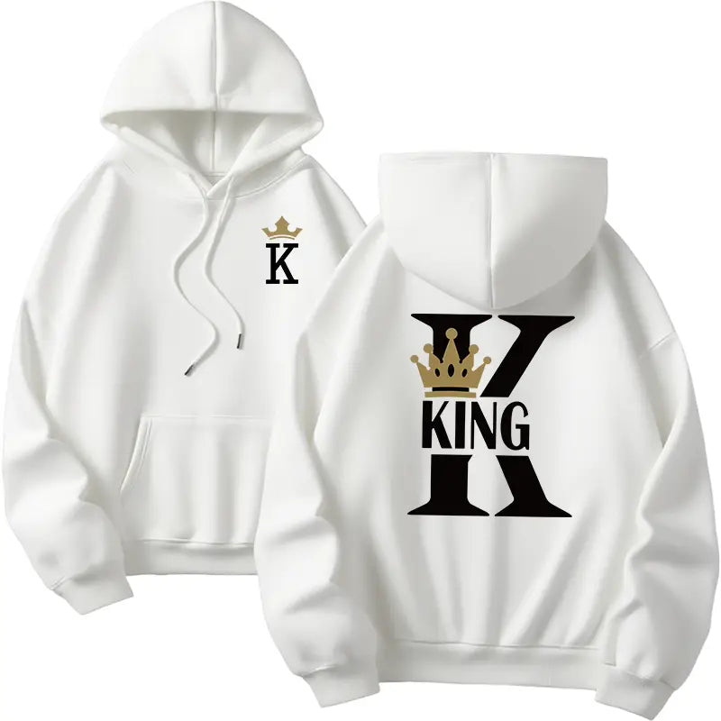 Hot Sales Mens Womens Hoodies King Queen Printing Sweatshirts Versatile Casual Couple’s Clothing Daily Pullover Fall Winter Y2k