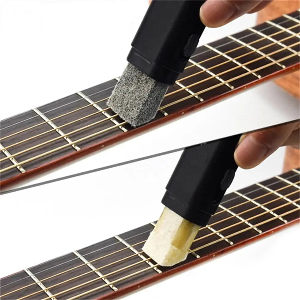 1PCS Guitar Care Brush String Fingerboard Cleaning Dust Removal Brush Double Head Musical Instrument Accessories
