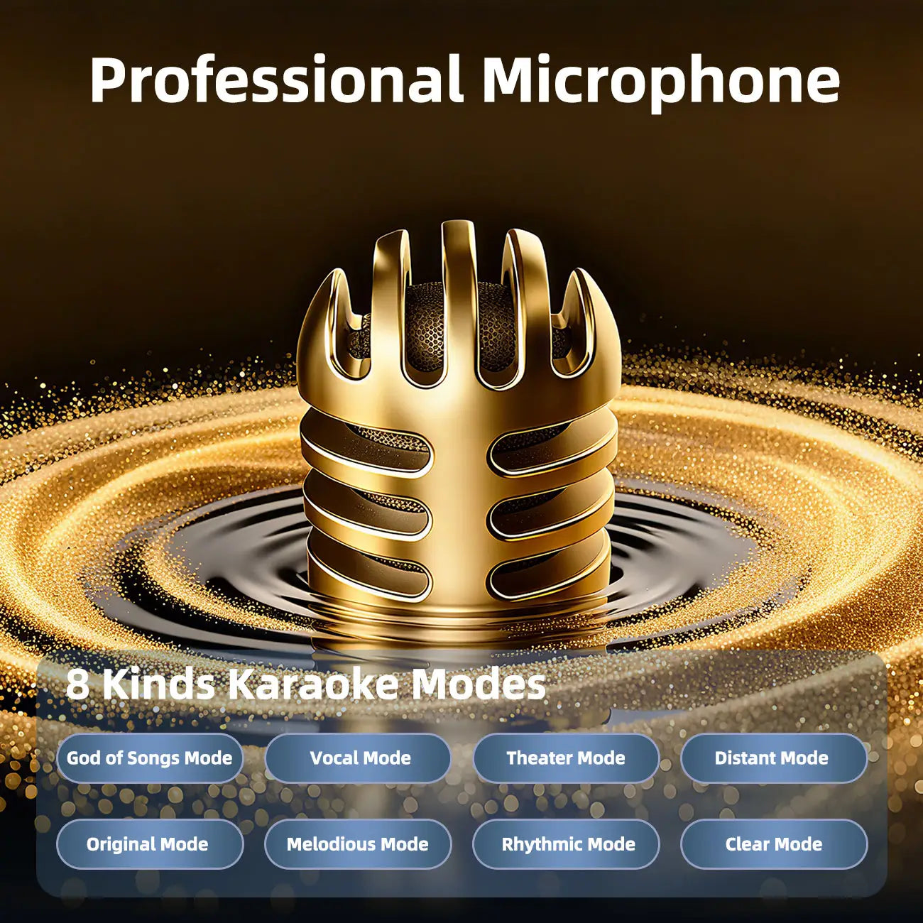 Karaoke Earphones Professional Sound Card Microphone Multi modes Real-time ear monitoring Type-C Vocal Mic Gift for Men Women