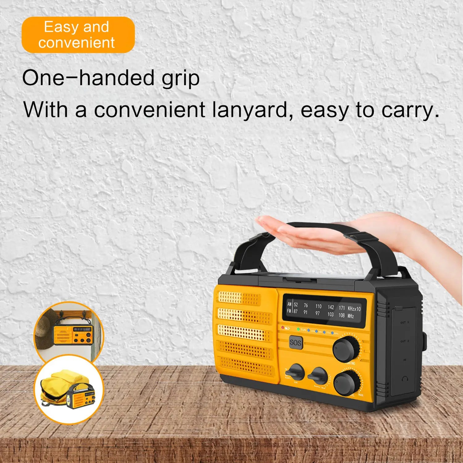 STONEGO Mini Portable Radio Handheld Rechargeable Digital FM USB TF MP3 Player Stonego Speaker Devices Supplies