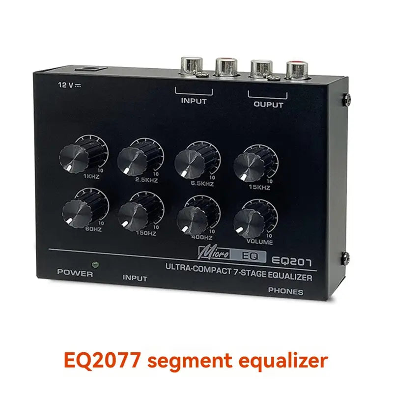 Preamp EQ207 7 Band Equalizers Sound Modifiers DC12V Power Input Audio Mixer EU Plug