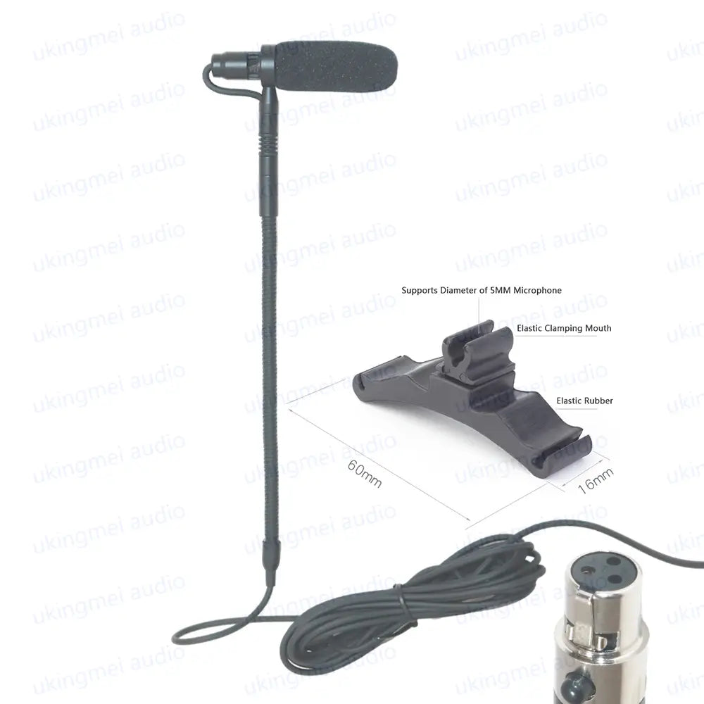 Professional Musical Instrument Condenser Gooseneck Microphone System For Guitar Saxophone Violin Piano Cello Bass Clarinet