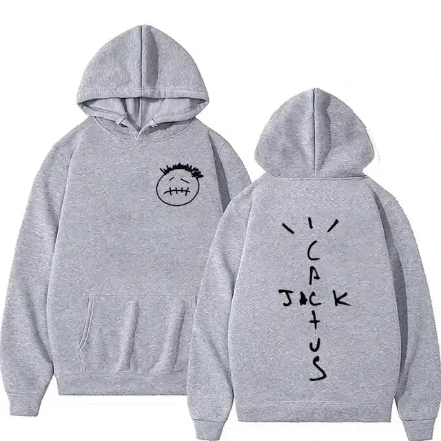 Rapper Cactus Jack’s music album printed sweatshirt for men and women personalized sportswear retro hip-hop fashion pullover