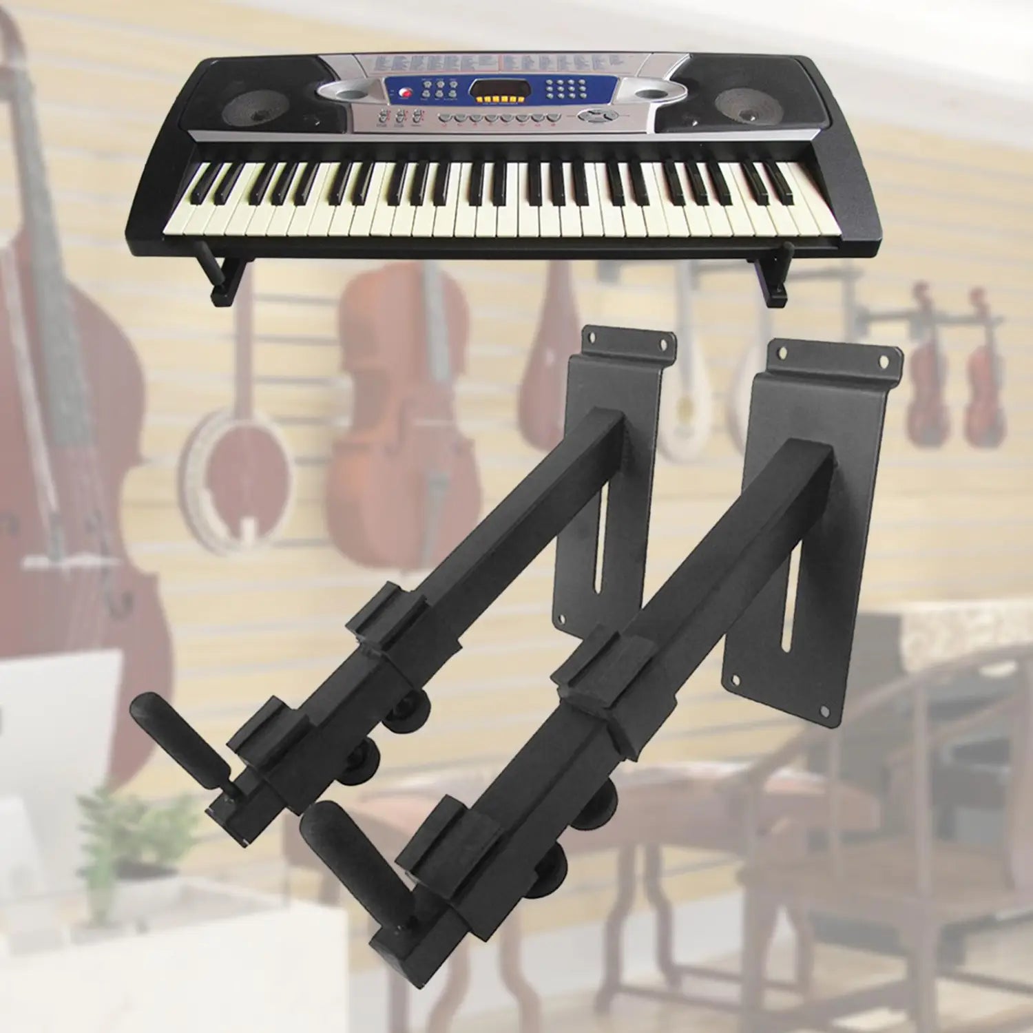 2Pcs Guitar Hanger Display Stand Non Slip Portable Guitar Holder Hanger for Bass Acoustic Guitar Mandolin Banjo Electric Guitar
