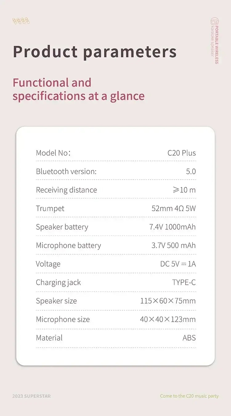 Karaoke Wireless Portable Bluetooth Speaker With Microphone Radio FM Machine Mini Music Sound Box Caixa De Som Small Mp3 Column