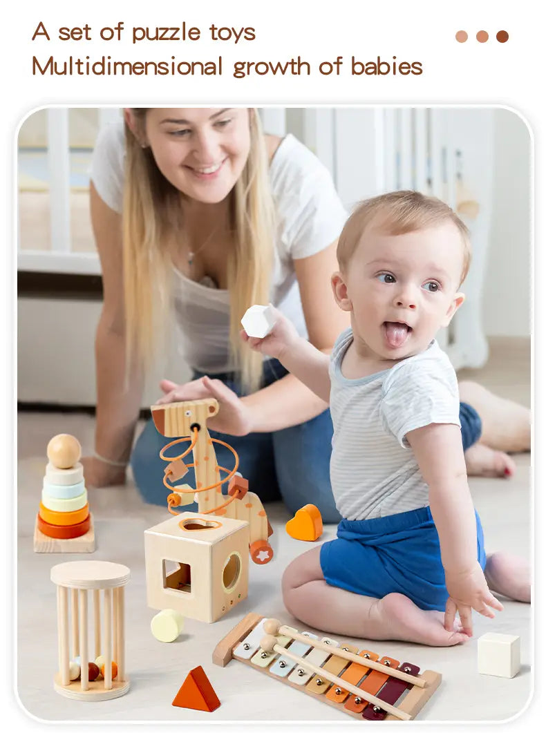 Musical Instrument Toy Set 3-6 Montessori Early Learning Gift Wooden Educational Tools for Kindergarten Music Perfect as a Gi
