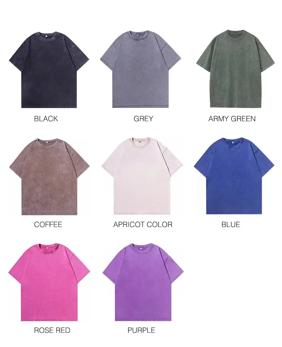 Hip Hop t shirt Men fashion Cotton Harajuku Multicolors Oversized Washed T-shirt women Unisex Summer Retro Short Sleeve Tee top