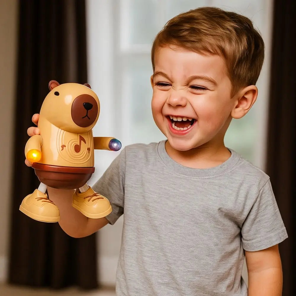 Singing Dance Electric Capybara Toys Left Right Dance Swinging Hands Capybara Dancing Toy Durable with Music Lighting