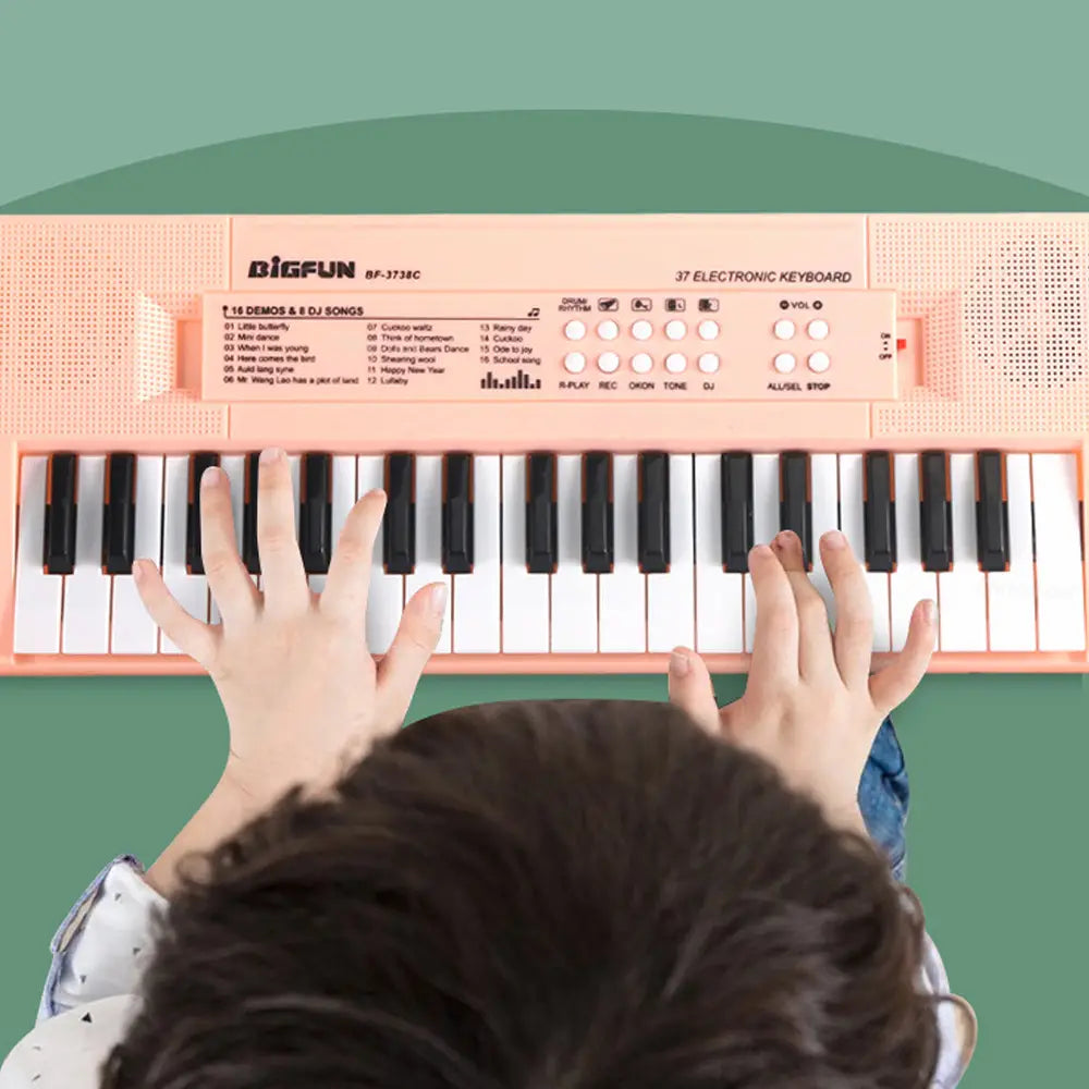 37 Keys Electronic Piano Keyboards with Microphone Rechargeable Education Toys Musical Instrument Gifts for Boys Girls
