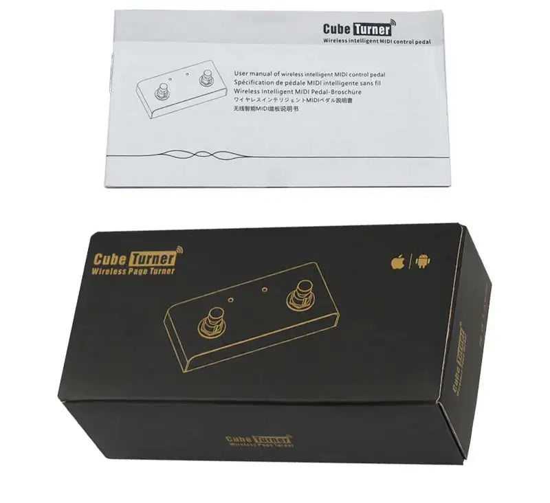 M-VAVE Cube Turner Wireless Page Turner Pedal Rechargeable Music Sheet Supports Looper Connection Compatible Guitar Pedal Parts