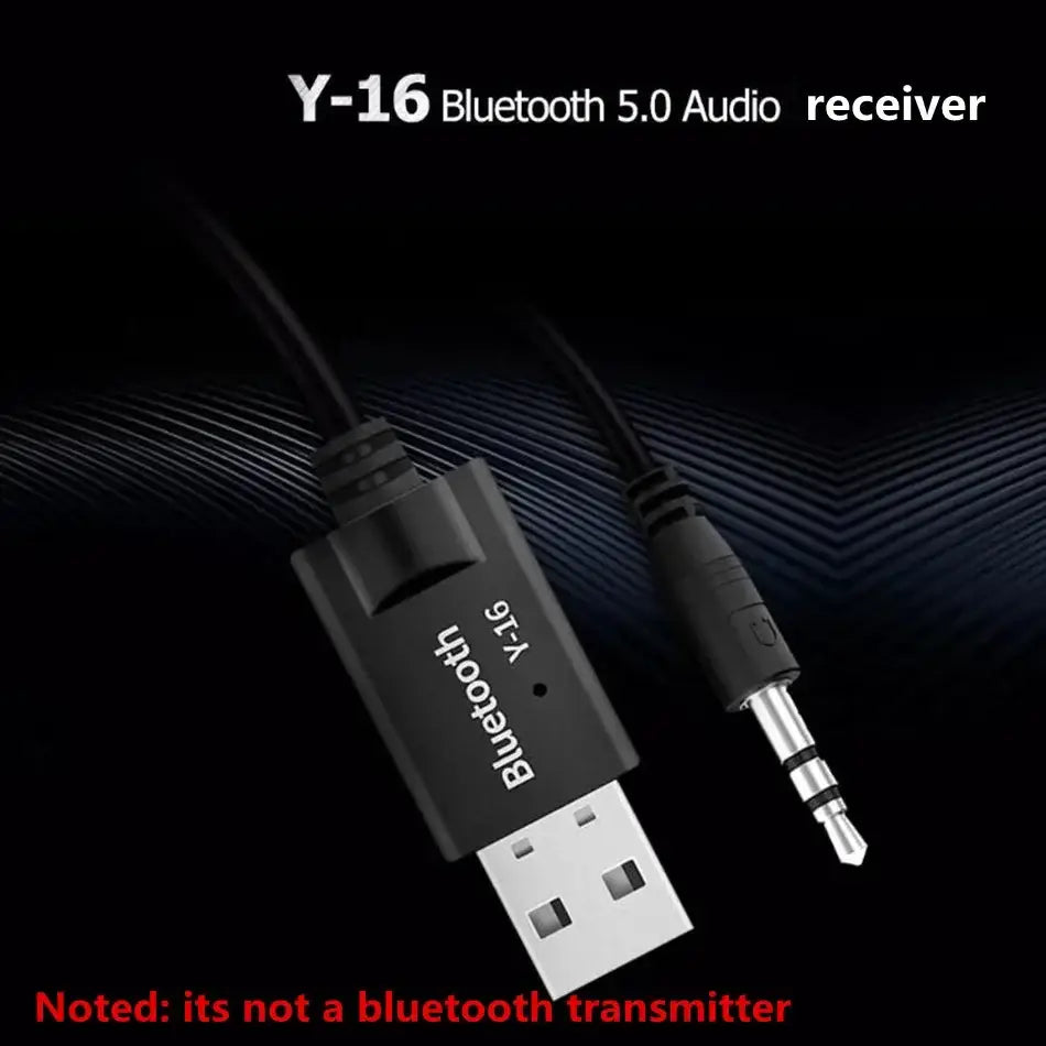 VIKEFON Bluetooth 5.0 Audio Receiver Cable Transform USB Receiver Dongle 3.5mm AUX Jack Wireless Car Music Adapter Cable