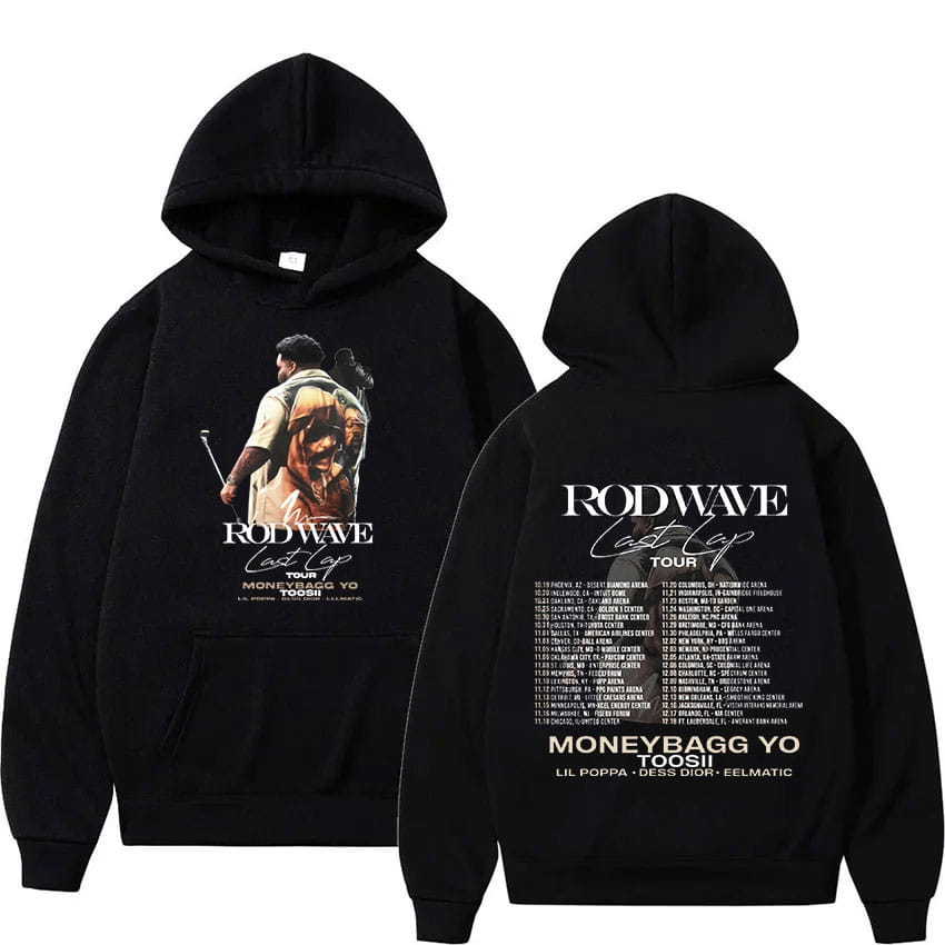 Rapper Rod Wave Last Lap Tour 2024 Album Hoodie Men’s Hip Hop Retro Pullover Sweatshirt Y2k Fashion Oversized Hoodies Streetwear