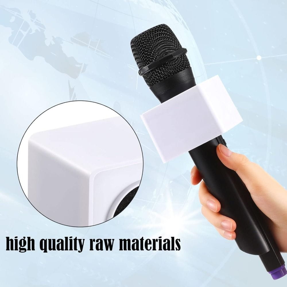 Square/Triangular Shaped Interview KTV Mic Microphone Logo Flag Stand Square Cube Shape Microphone Interview