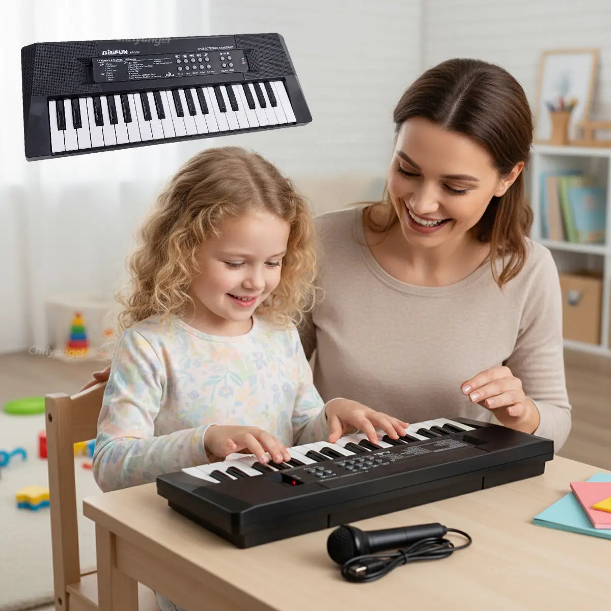 37 Keys Kids Electronic Piano Organ keyboard with Microphone Education Toys Musical Instrument Children Boy Girl Gifts