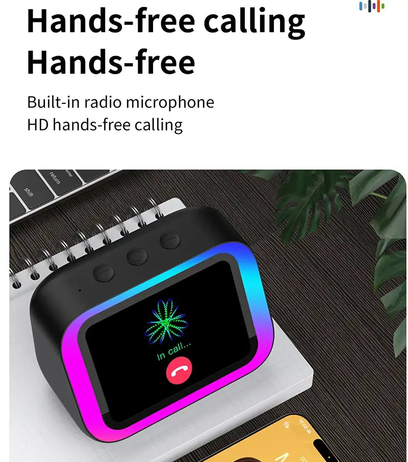 Smart Alarm Clock Bluetooth Speaker Weather Display Night Light Music Stories Player Photo Frame Perfect Gift Bluetooth APP