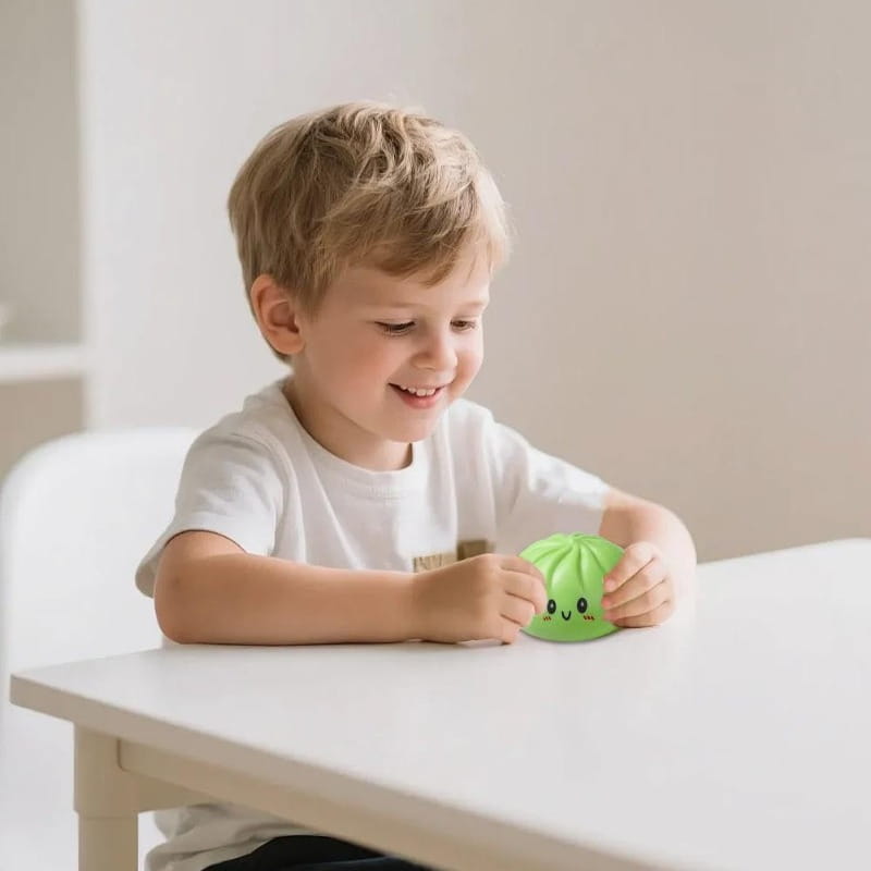 2pcs New Product Smiley Face Big Cage Baozi Kneading Music Decompression Simulation Large Baozi Toy Kneading Music Slow Rebound