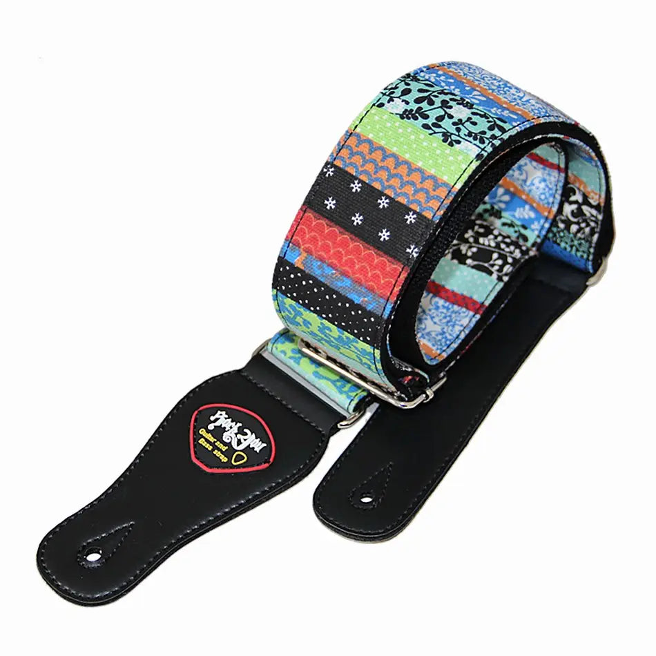 New High Quality Cotton Guitar Strap Acoustic Guitar Strap Electric Bass Guitar Strap Adjustable Length Widen 6.2 Cm