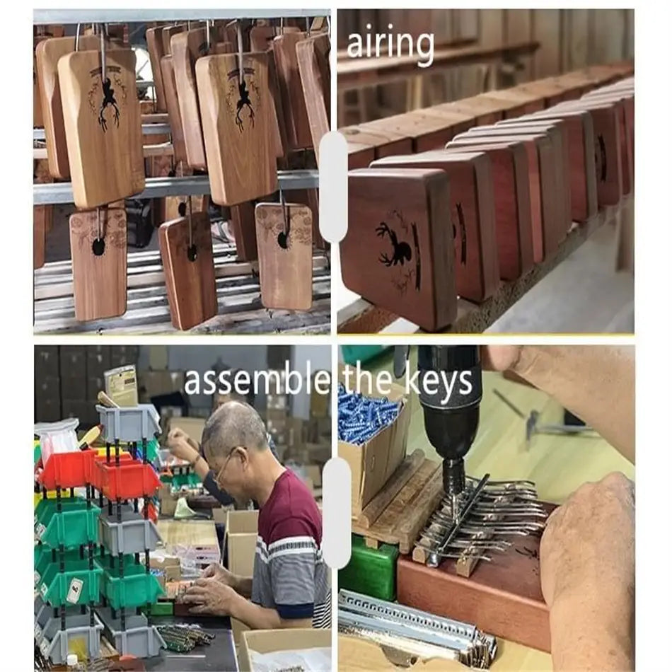 Kalimba music instrument Thumb Piano 17 Keys Mahogany Wood Finger Piano Combinations Gifts for Kids Portable Mbira Finger Piano