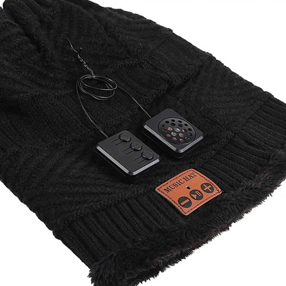 Music Beanie With Light Wireless 5.3 Stereo Bluetooth Hat Movement Module Headphones USB Rechargeable Caps Unique Tech Gifts