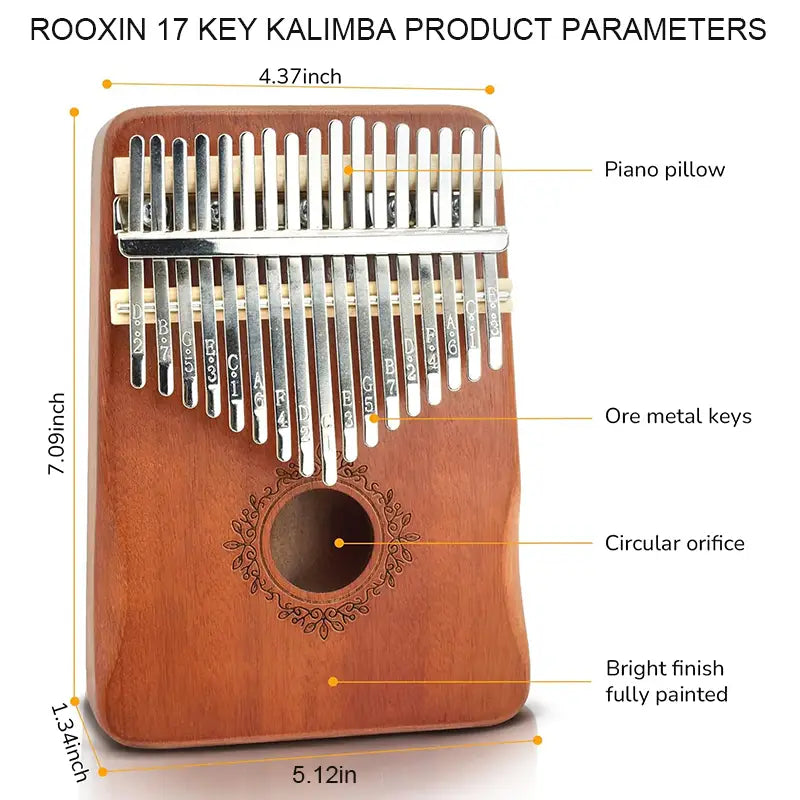 Kalimba Finger Piano 21 Keys 17 Key Thumb Piano Keyboard Musical Instrument Mbira for Beginner Music Lover