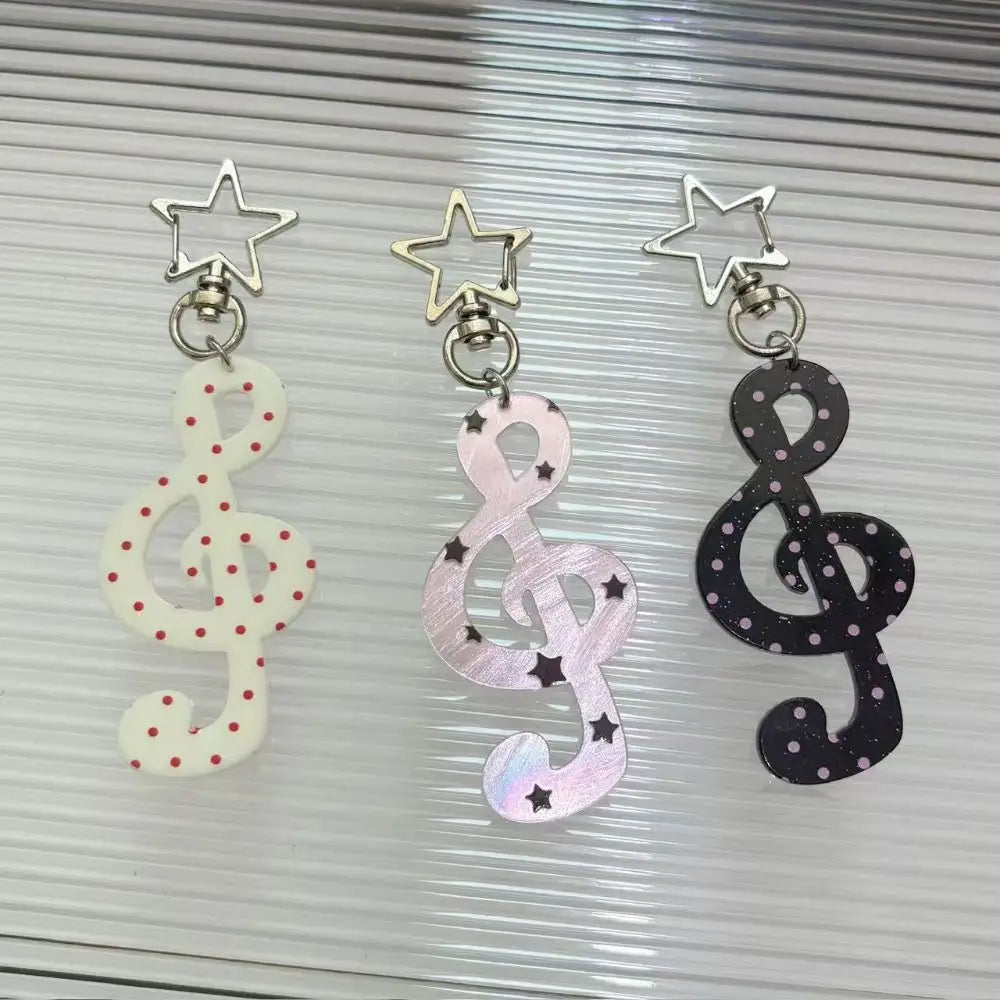 Fashion Cartoon Acrylic Keychain Sweet Shaped Illustration Musical Note Keychain Kawaii INS Bag Charms