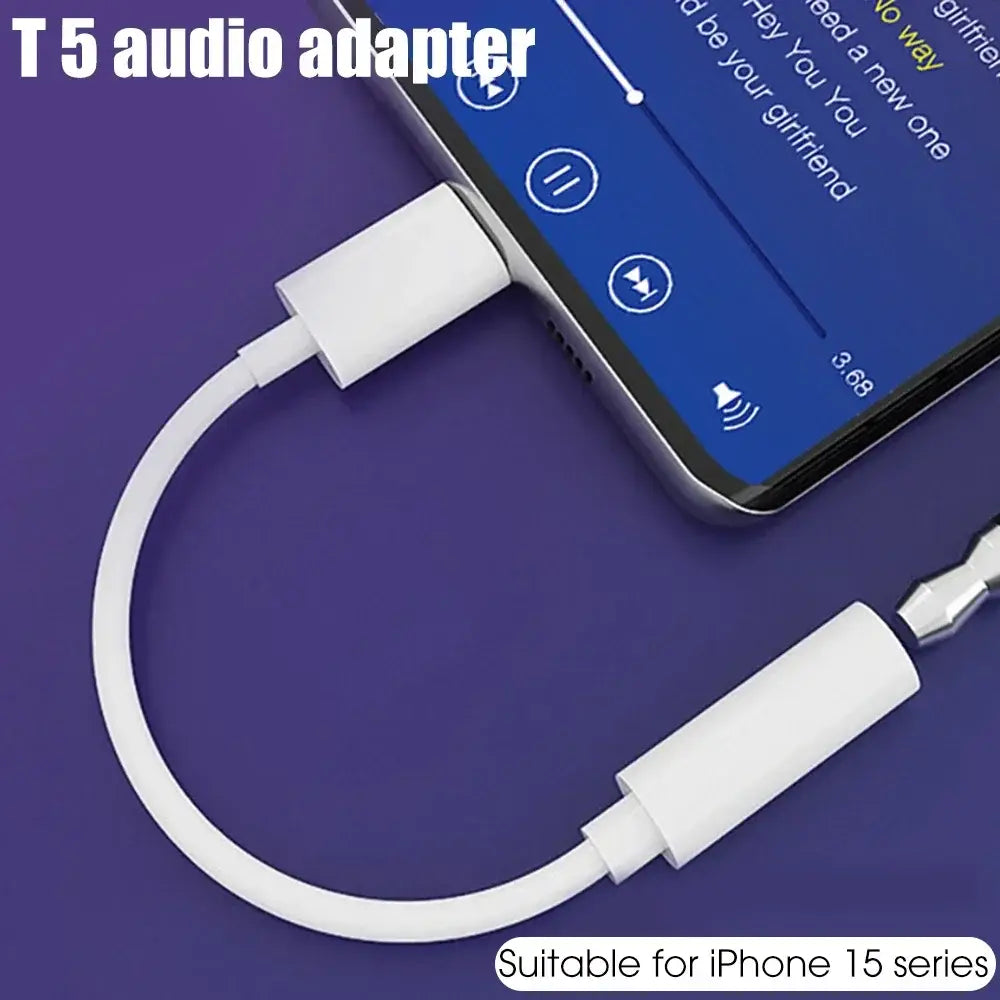 For IPhone 17 16 15 Plus Pro Max HiFi USB Type C To 3.5 Jack Earphone Adapter Type-C 3 5mm Audio Cable Converter