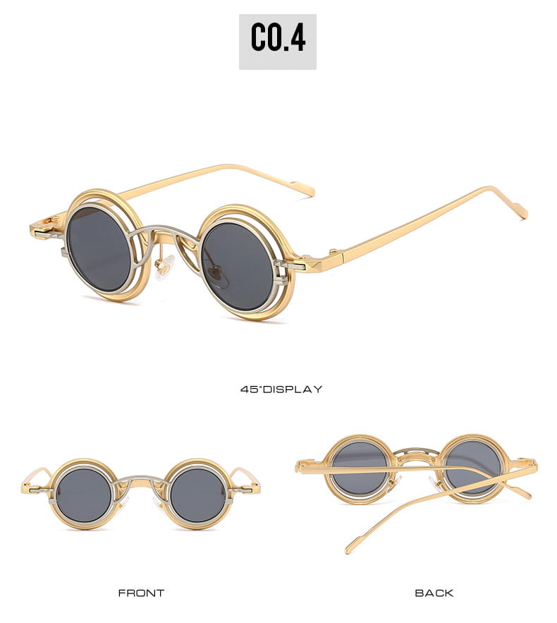 New Round Sunglasses Unisex Women Men Steampunk Glasses Personality Hip-hop Fashion Sun Shades UV400 Small Eyewear