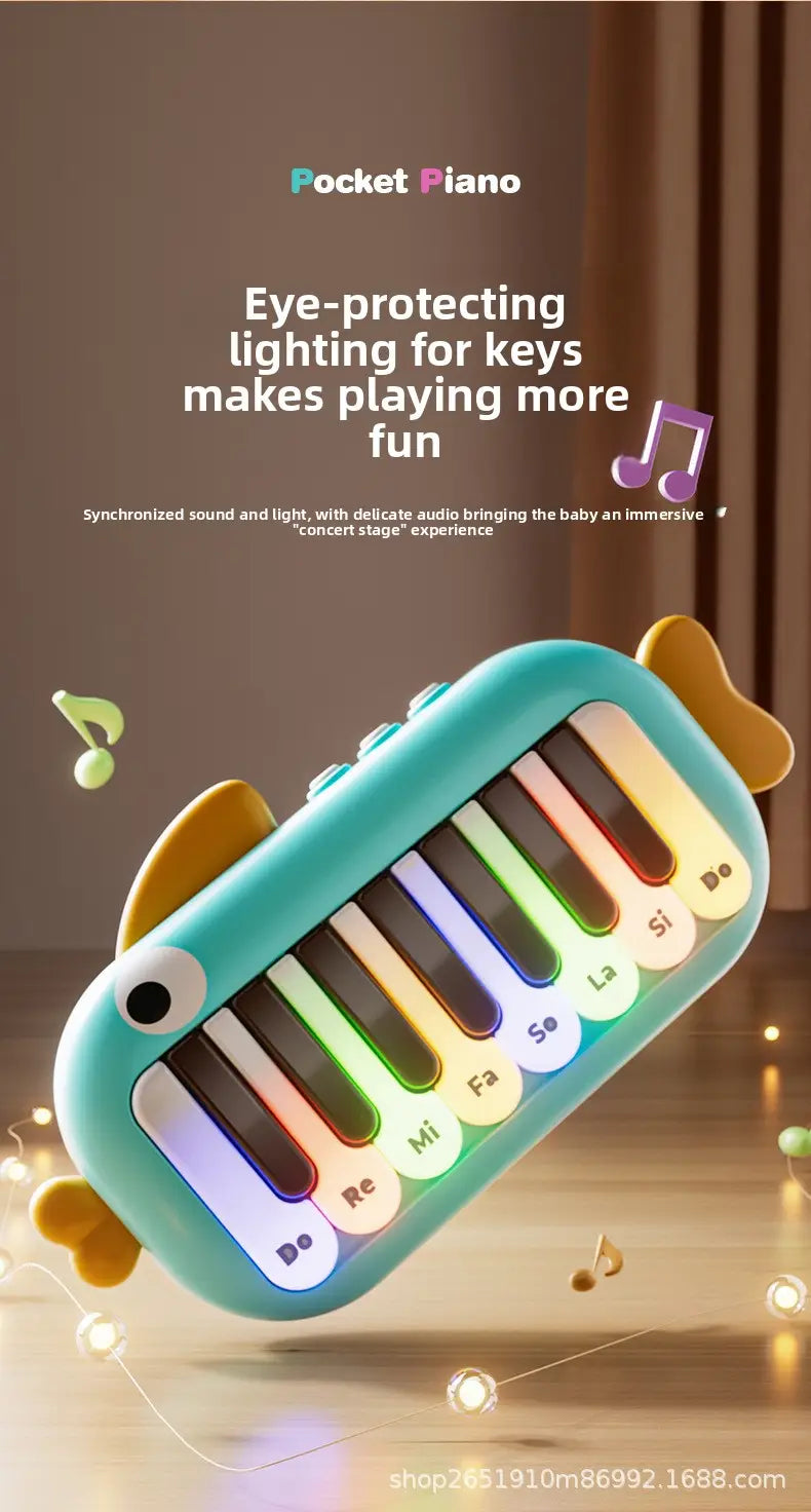 Baby Music instruments Montessori Electronic Multifunctional Music Pocket Piano Keyboard Toy Learning Educational Games for Kids