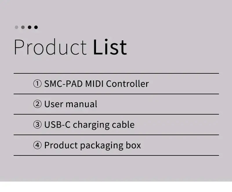 M-VAVE SMC-PAD MIDI Controller Keyboard BT Strike Pads RGB Backlight MIDI Connection Low Latency 3.5mm Output Interface Pad RGB