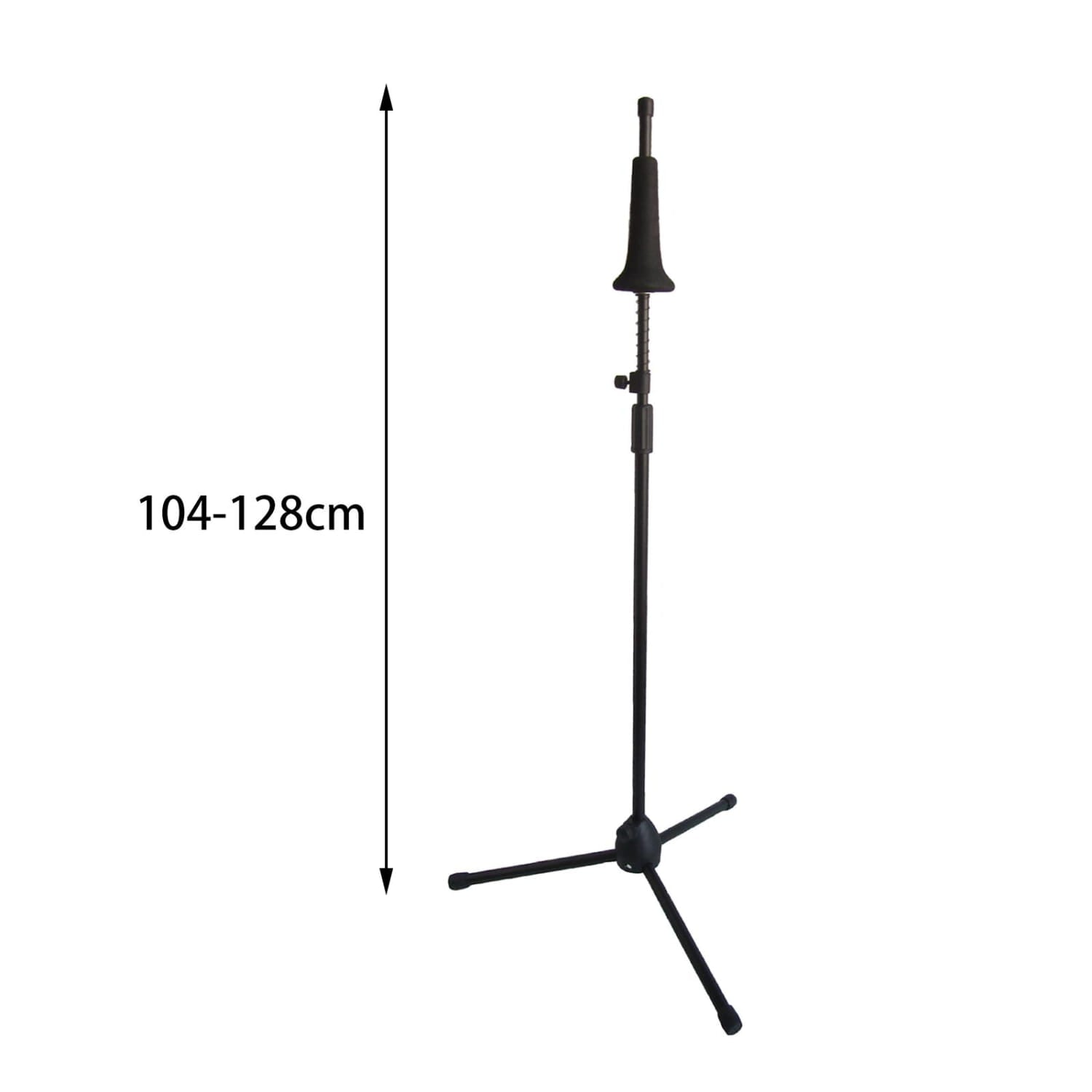 Metal Trombone Stand Height Adjustable Foldable Compact Tripod for Industry Standard Trombone Instruments