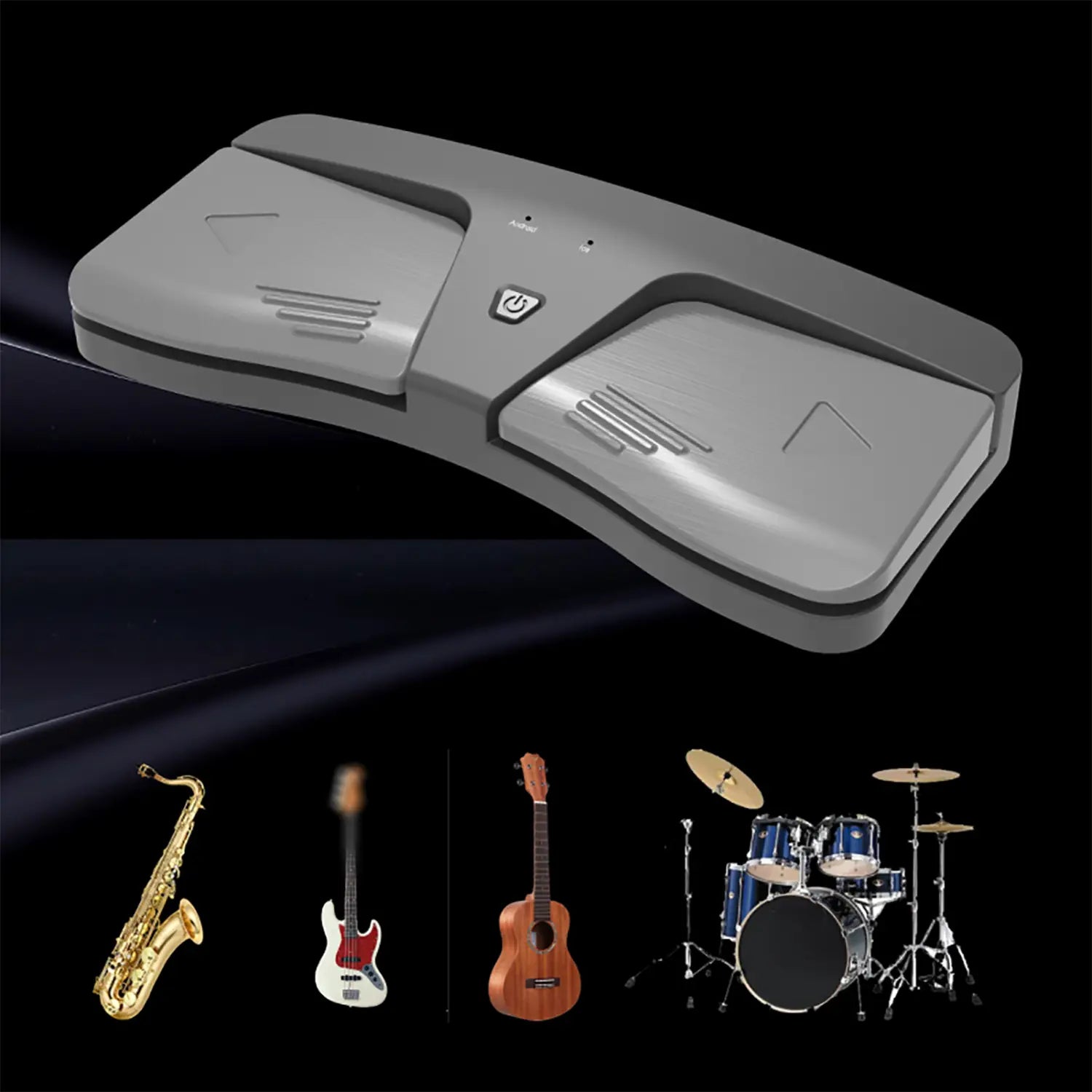 BT Page Turner Wireless Music Pedal for Guitar Violin Piano Rechargeable Part Electronic Music Sheet Flipping Musical Instrument