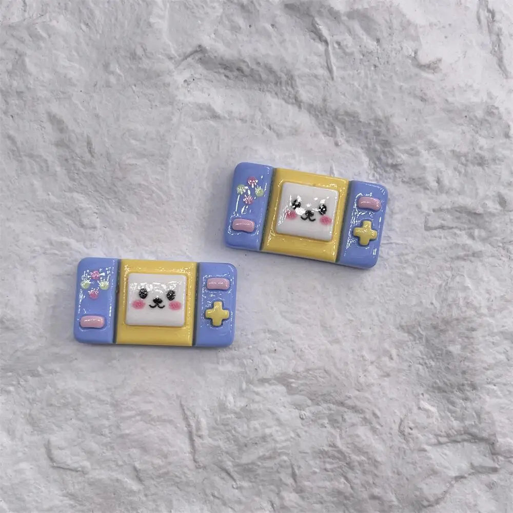5pcs Cartoon Resin Game Controller Music Phone Resin Cabochon Phone Case Deco Parts Character DIY Hair Bows Accessories