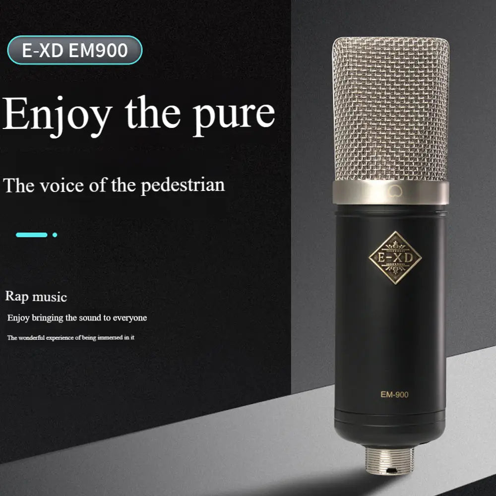 The New EXD EM900 professional condenser microphone is used in studios/recording studios/sound card live streaming /tiktok