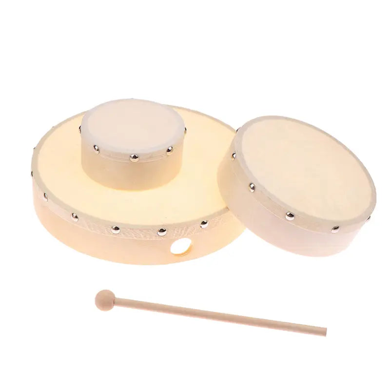 Frame Drums 4/6/7/8/9/10 Inch Hand Drum Wood Drum With Drum Stick Set Musical Game Kids Educational Toy Percussion Instrument