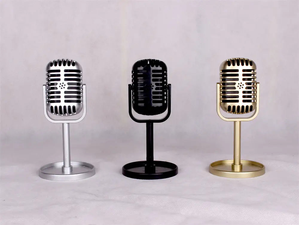Simulation Classic Retro Dynamic Vocal Microphone Vintage Style Mic Universal Stand For Live Performanc Karaoke Studio Recording