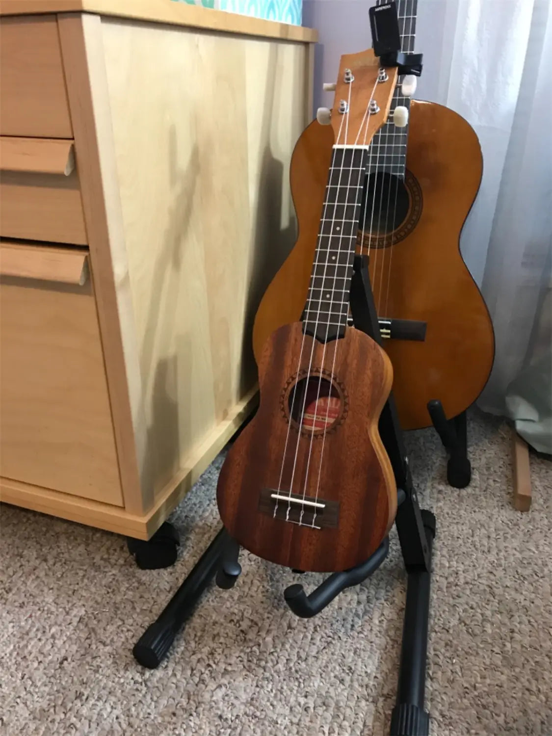 Guitar Stand Folding A Frame Floor Universal Metal for Acoustic Classical Electric Bass Guitars Banjo Ukulele Portable