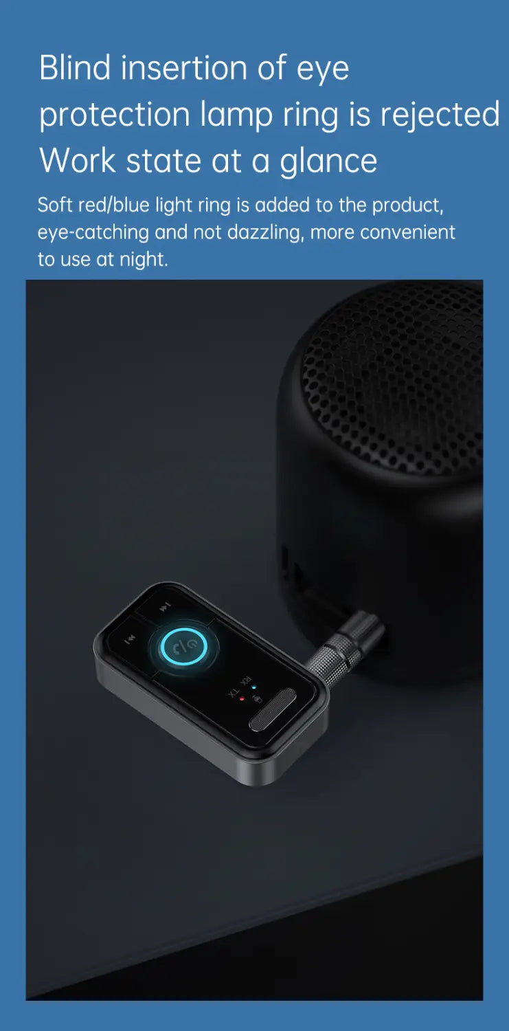 Bluetooth 5.3 Adapter Transmitter Receiver Wireless Audio for Car Music Headphone Speaker AUX Audio Adapter with 3.5mm Jack