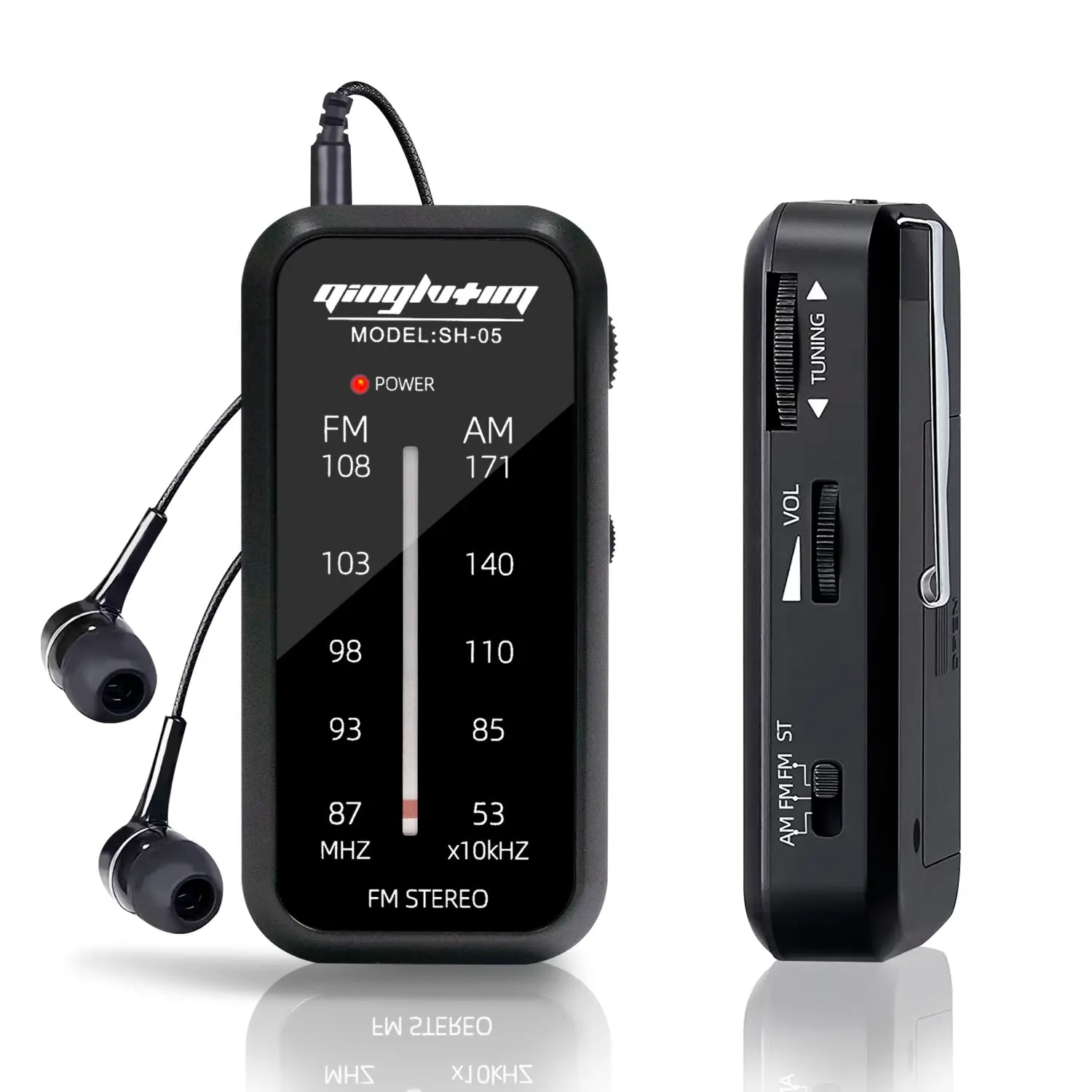 FM/AM Mini Radio | Portable Compact Multi-band 3.5mm Headphone Jack Built-in Speaker Loud Sound For Home/Outdoor/Travel