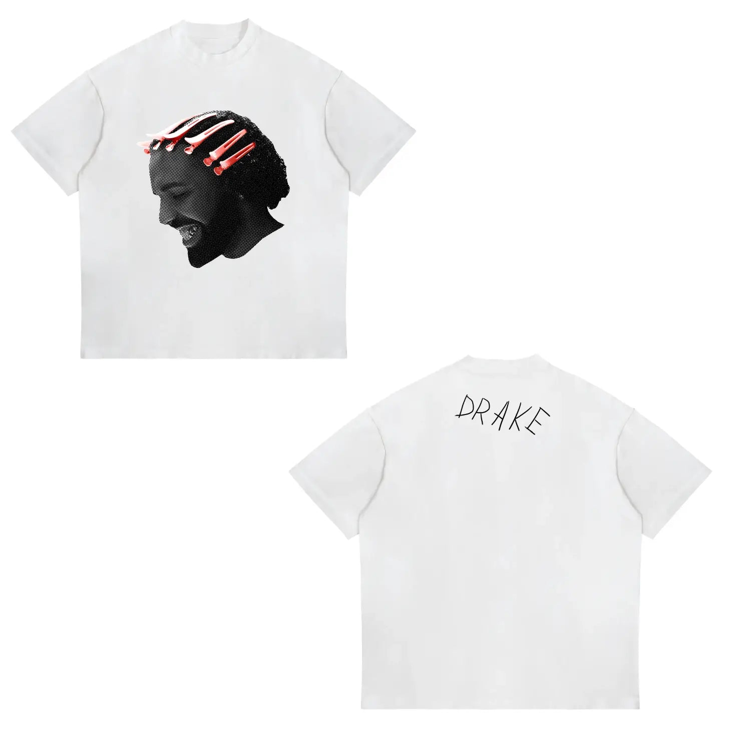 Hip-hop and Rap Top European and American Drake Male Duck Rock High Street Sports Casual Men’s and Women’s T-shirt Couple