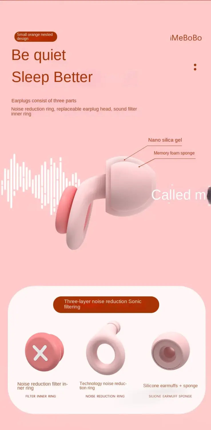 NEW Silicone Earplug Sleep Noise Ear Plug Canceling Noise Reduction Soundproof Anti Soft Slow Rebound Protection Ears Foam