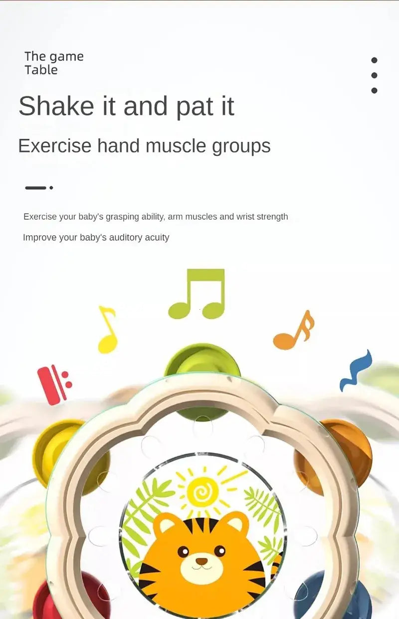 Baby Musical Instruments Drum Toys Montessori Learning Toys for Toddlers 1-3 Baby Early Hand Development Interactive Music Toys