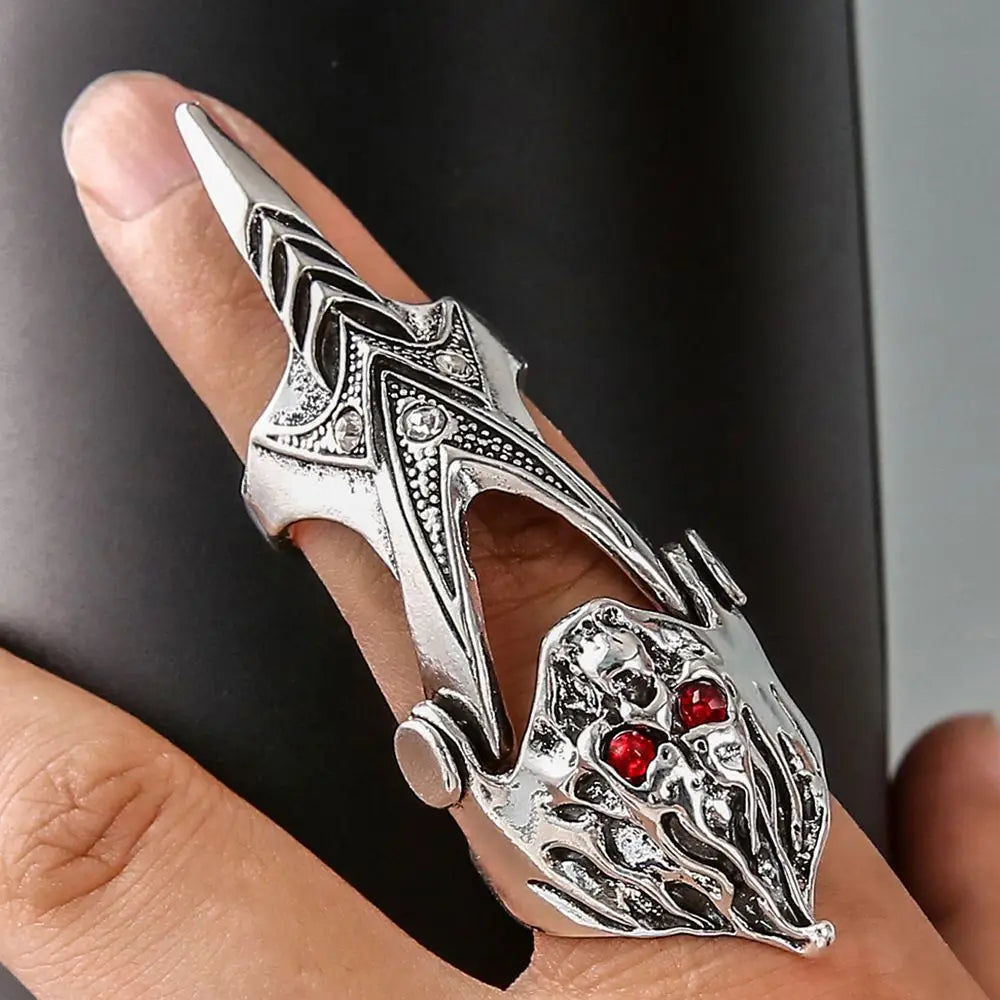 Hip Hop Punk Adjustable Finger Ring Skull Claw Ring Male Female Korean Style Ring Dragon Ring Knuckle Ring Fashion Jewelry