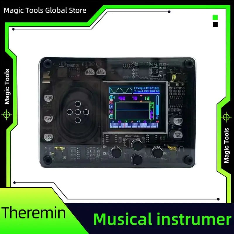 Theremin Toy Musical Instrument with Color Screen Waveform Display 70+ Voices Including 20+ Traditional Chinese Instruments