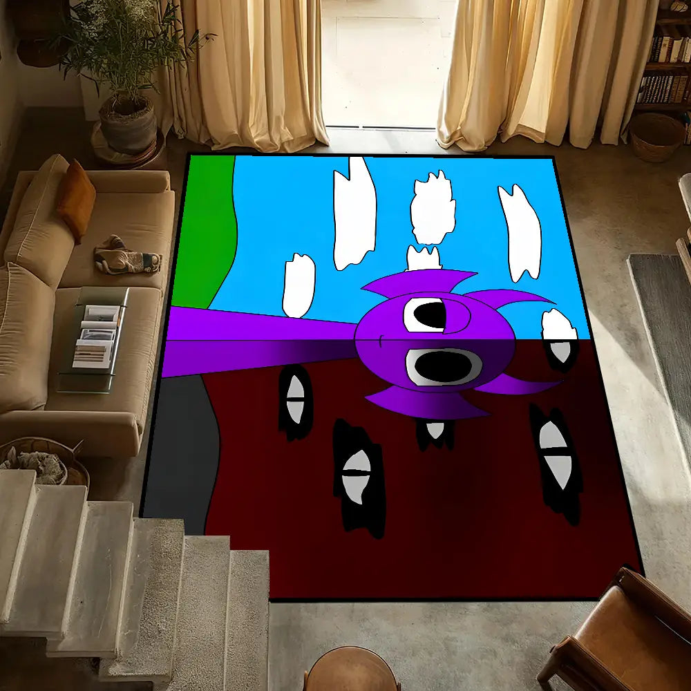 S-Sprunki Incredibox Door Mat Anti-Slip Kitchen Bedroom Music Game Handmade Tufted Rug Carpet Living Room Entrance Decoration